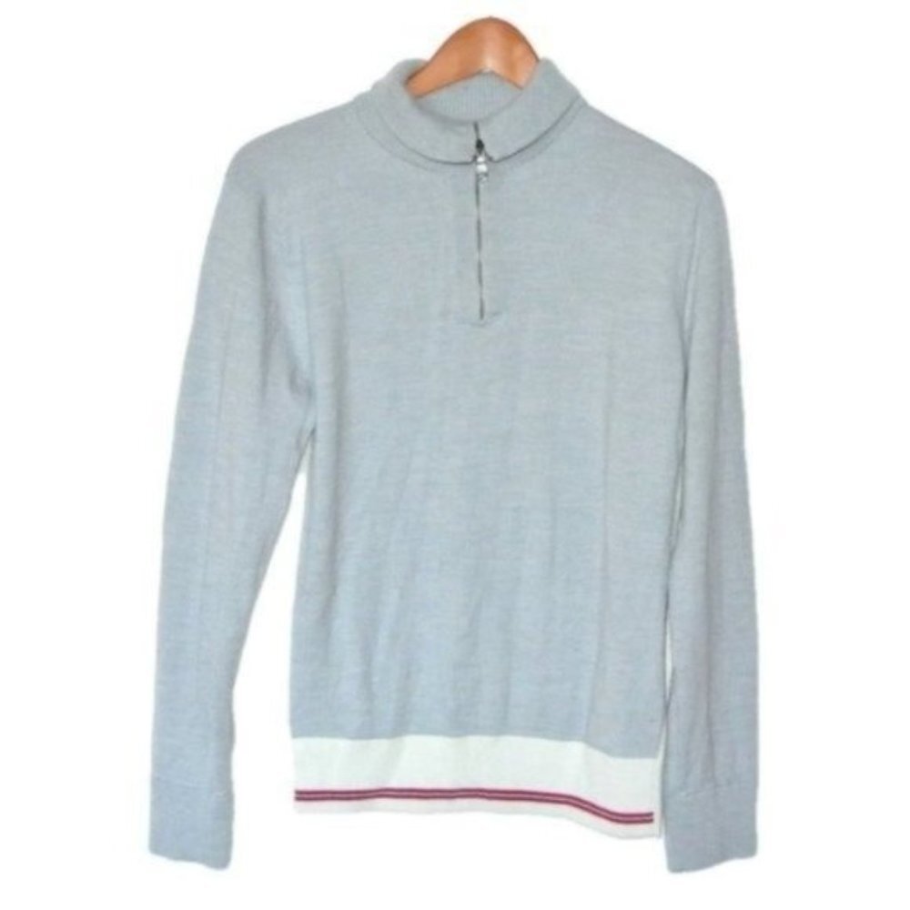 Banana Republic‎ 1/4 zip Sweater Merino Wool Blend size L Large